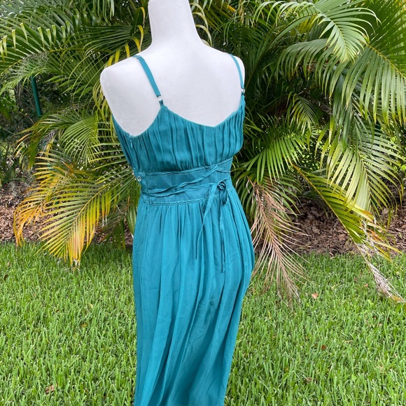 Jonathan Martin Teal Grecian Dress - Picture 3 of 8